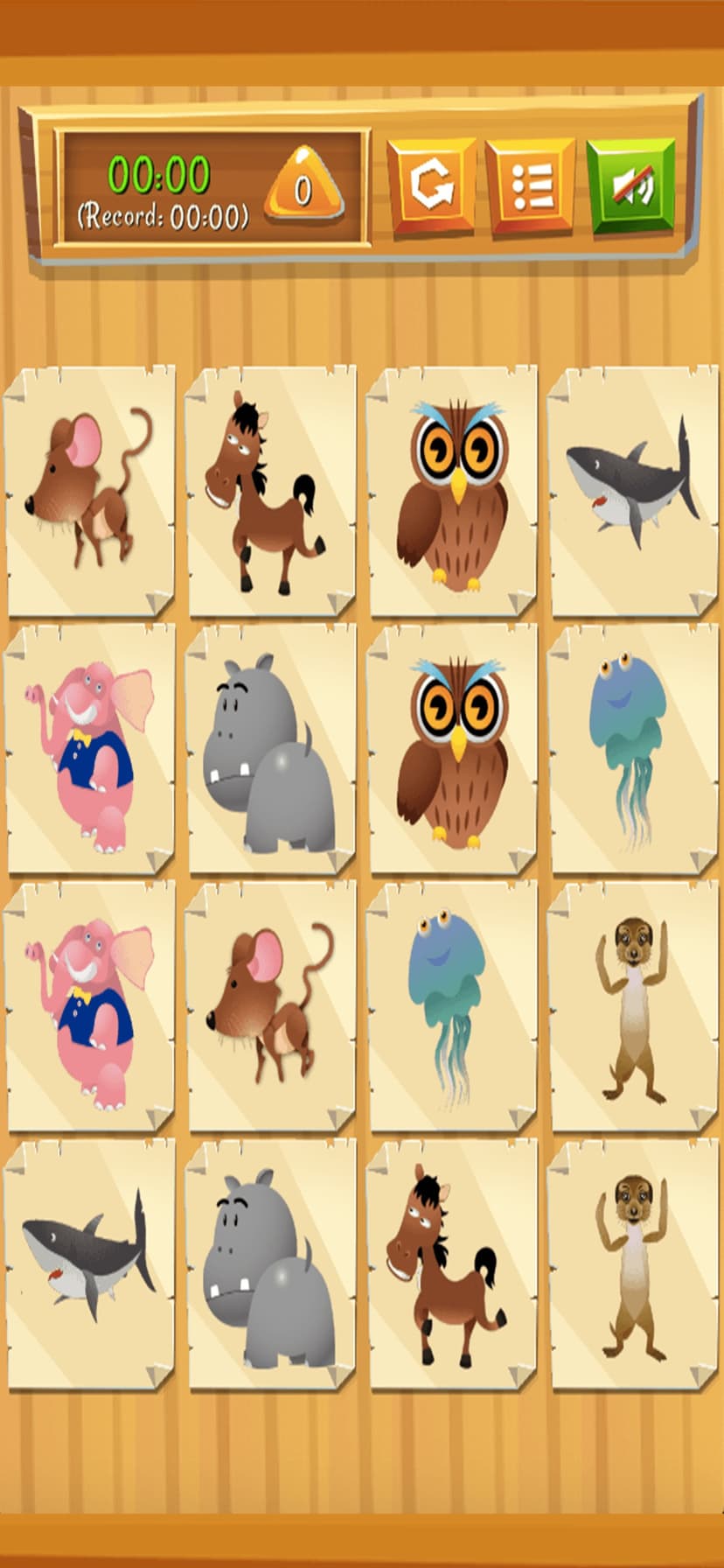 Memory Cartoon - Animals screenshot 1 - screenshot