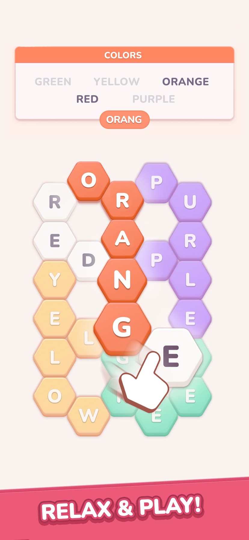 Hexa Search: Word Puzzle screenshot 1 - screenshot