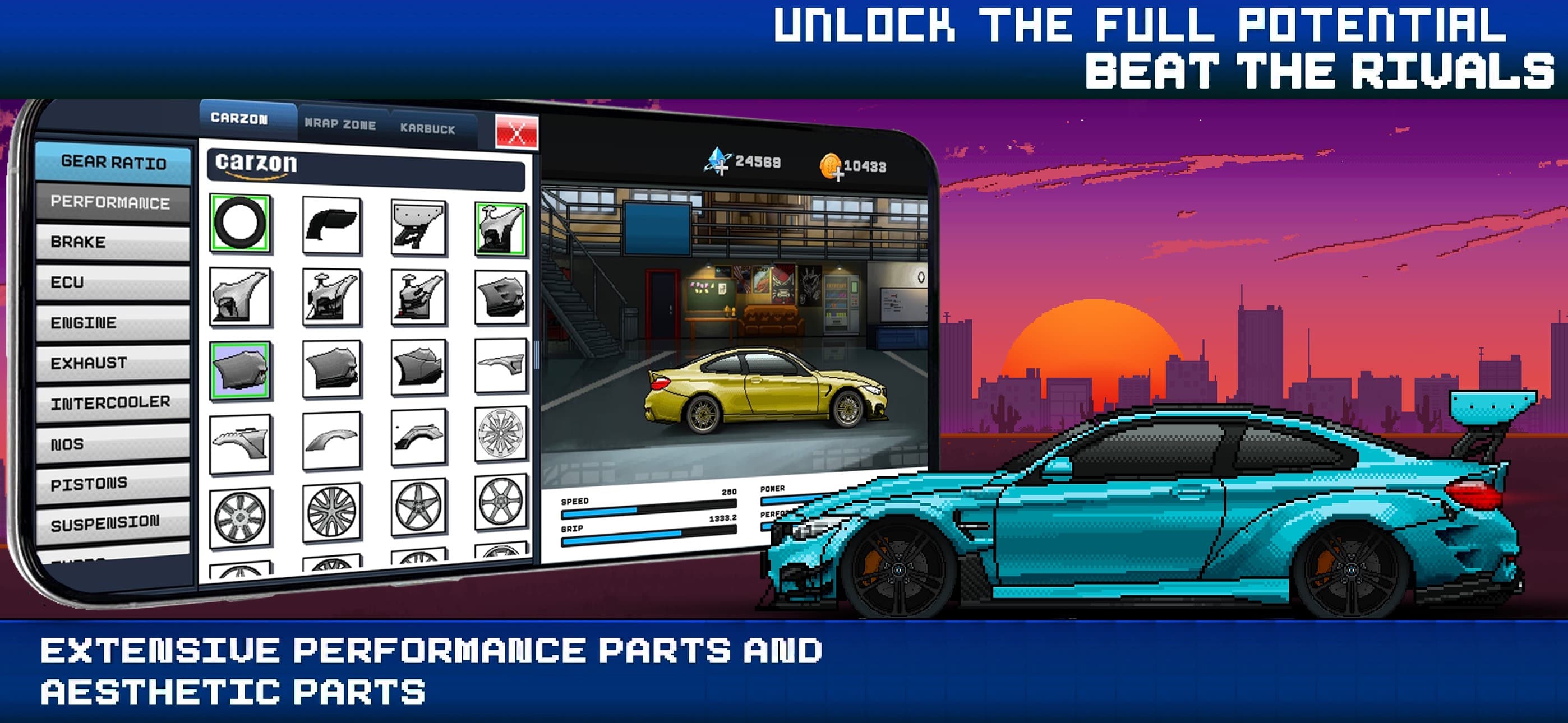 Drag Racing : Pixel X Racer screenshot 3 - screenshot