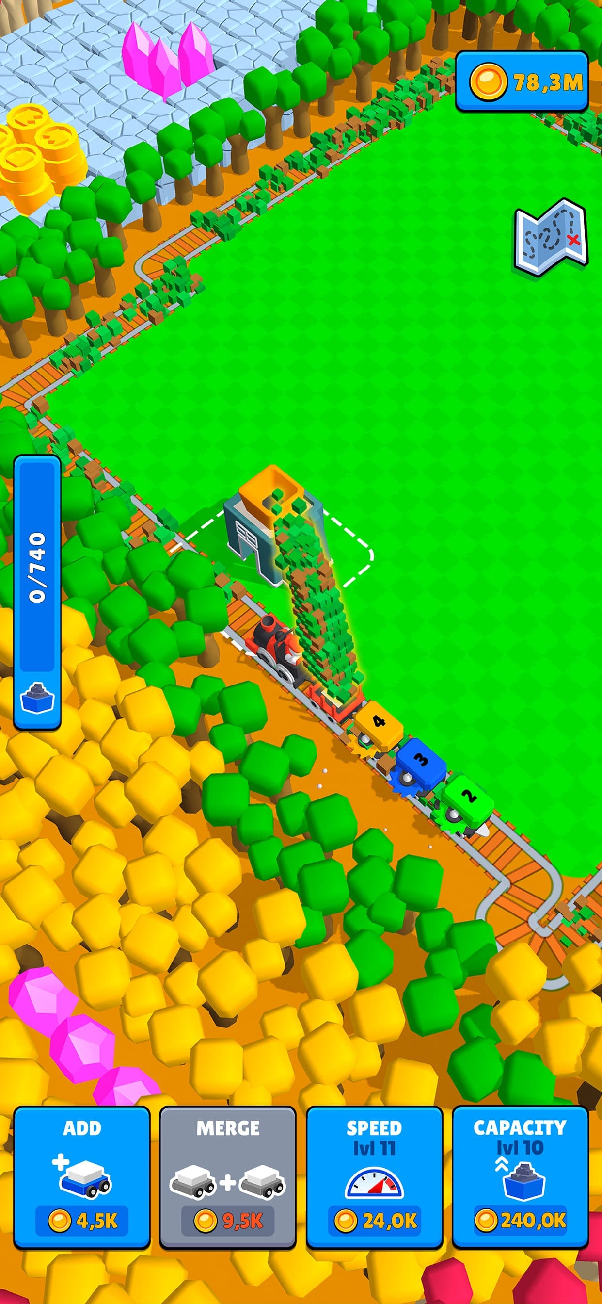 Train Miner: Idle Railway Game screenshot 2 - screenshot