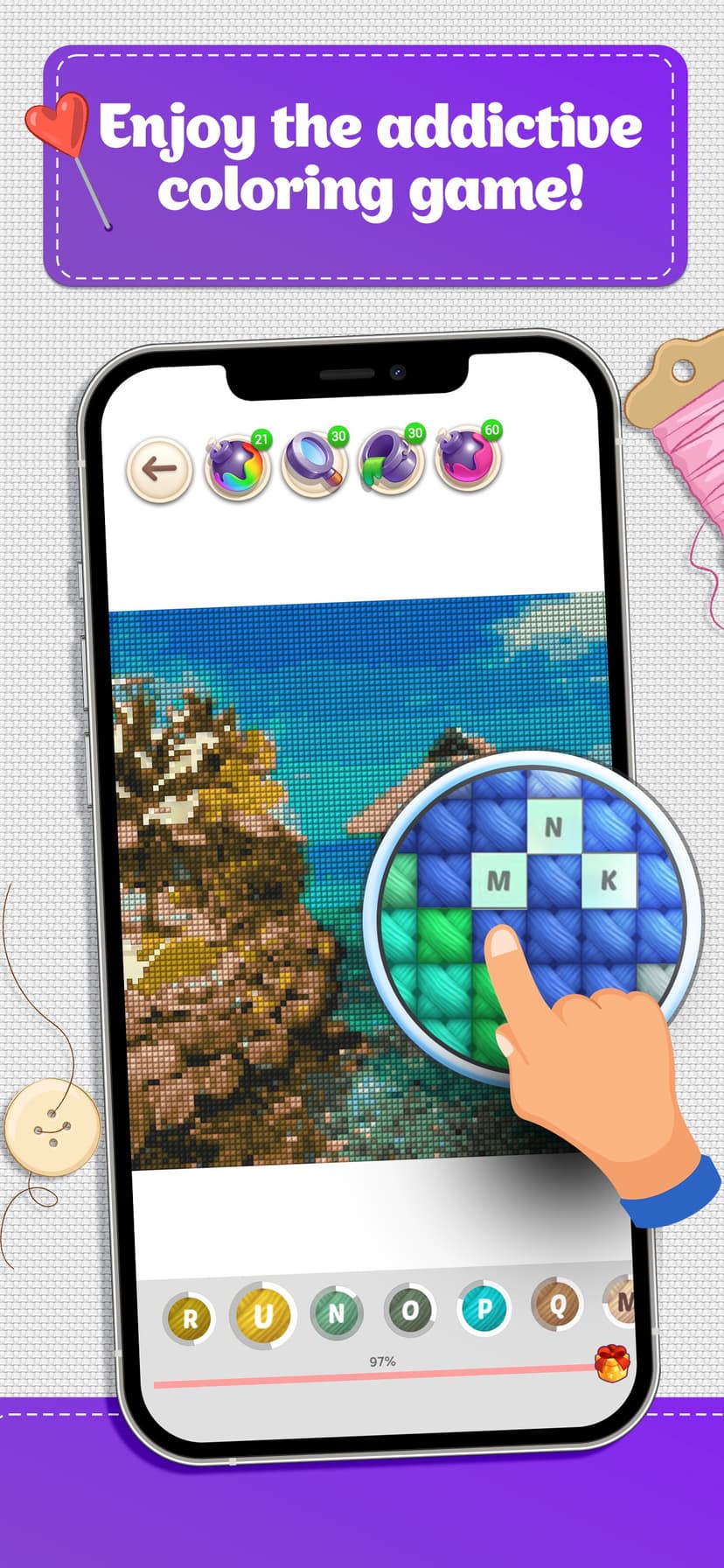 Cross Stitch Coloring Art screenshot 1 - screenshot