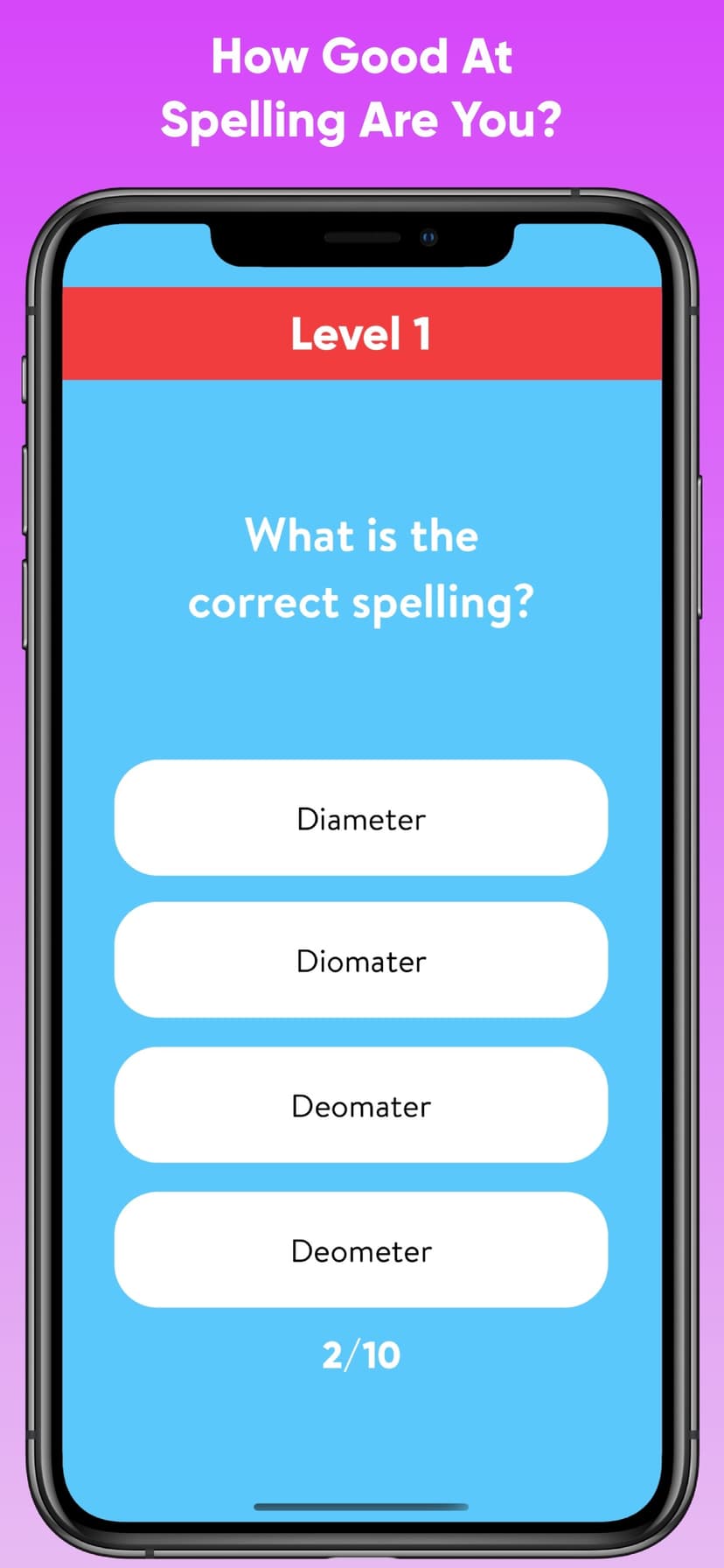 Spelling Test Quiz - Word Game screenshot 1 - screenshot