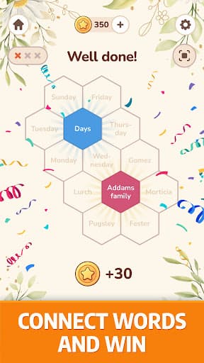 Hexa Ties: Word Associations screenshot 2 - screenshot