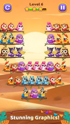 Bird Sort 3: Color Puzzle screenshot 6 - screenshot