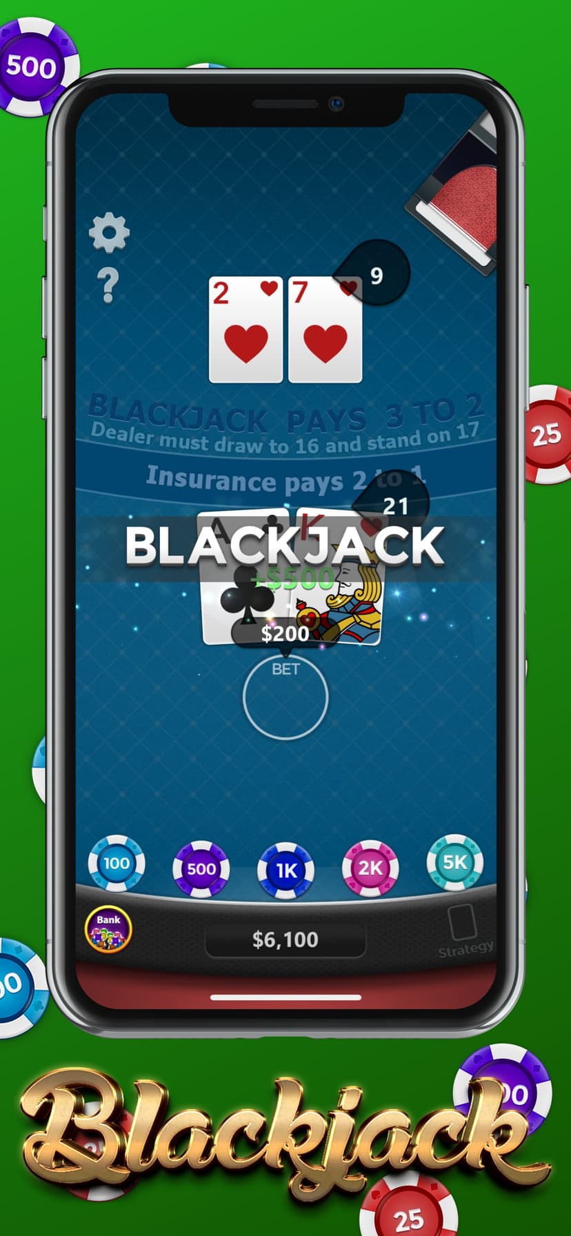 Blackjack 21! screenshot 1 - screenshot