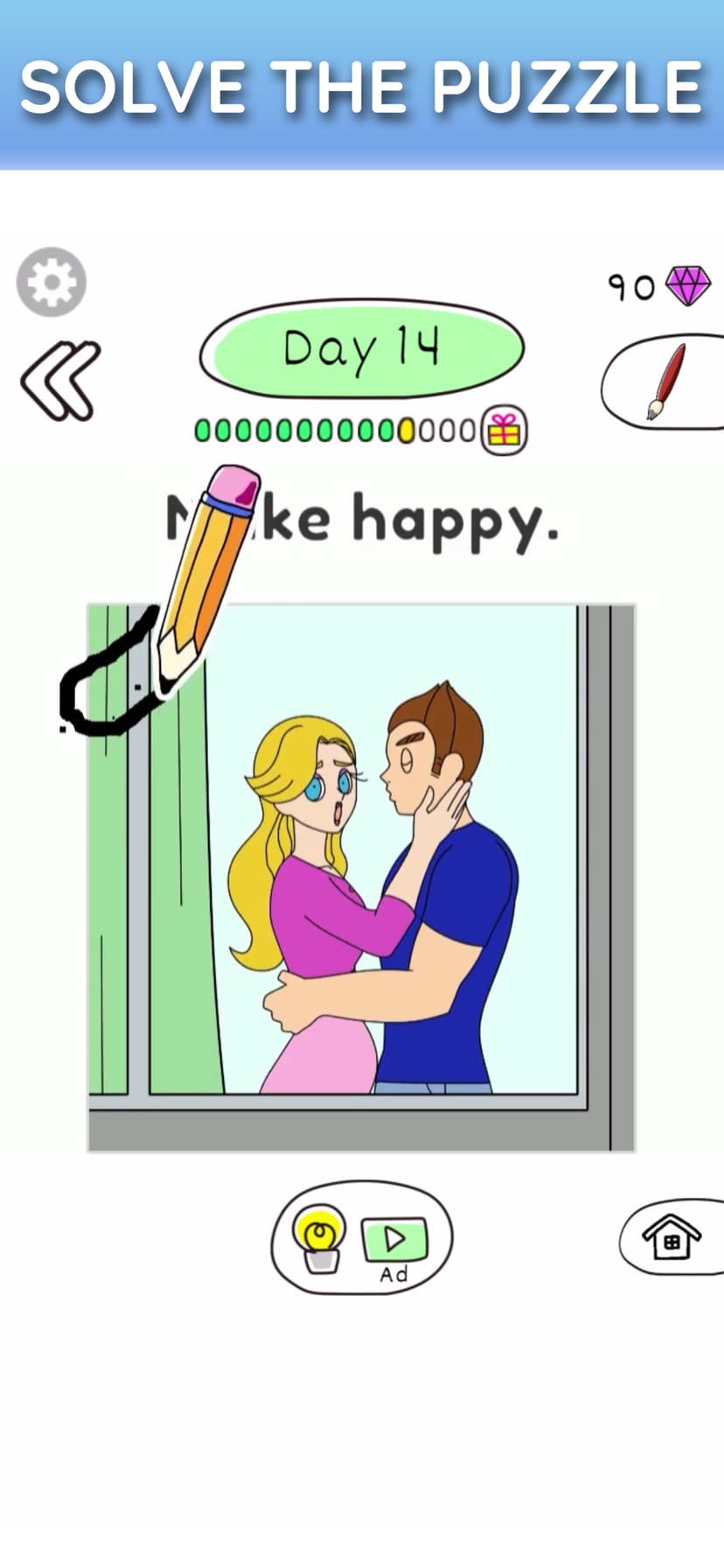 Draw Happy Baby : Puzzle Game screenshot 2 - screenshot