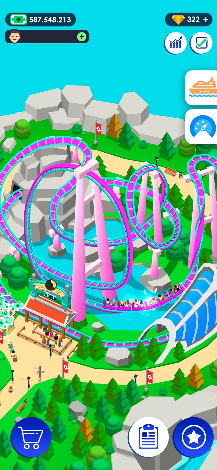 Idle Theme Park - Tycoon Game screenshot 1 - screenshot