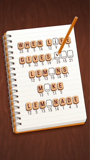 Colorwood Words - Cryptogram screenshot 1 - screenshot