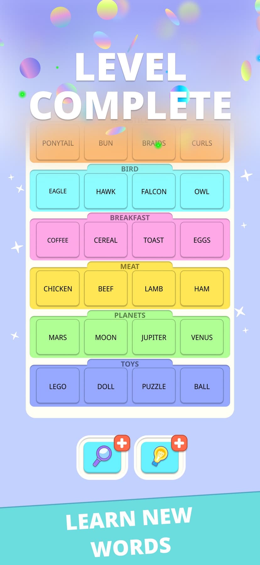 Word Merge: Categories screenshot 4 - screenshot