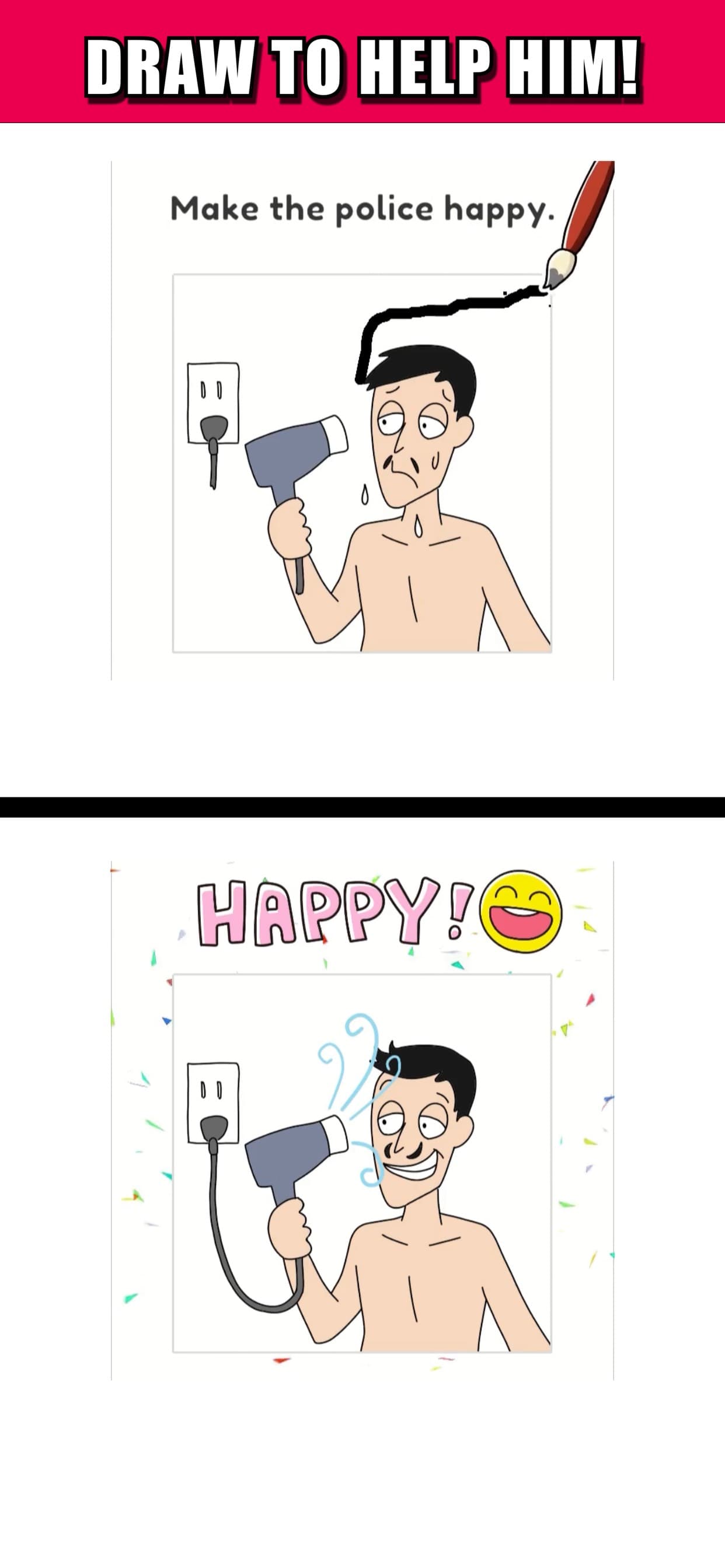 Draw Happy Police: Trivia Game screenshot 1 - screenshot