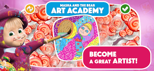 Masha and the Bear Art Academy screenshot 1 - screenshot