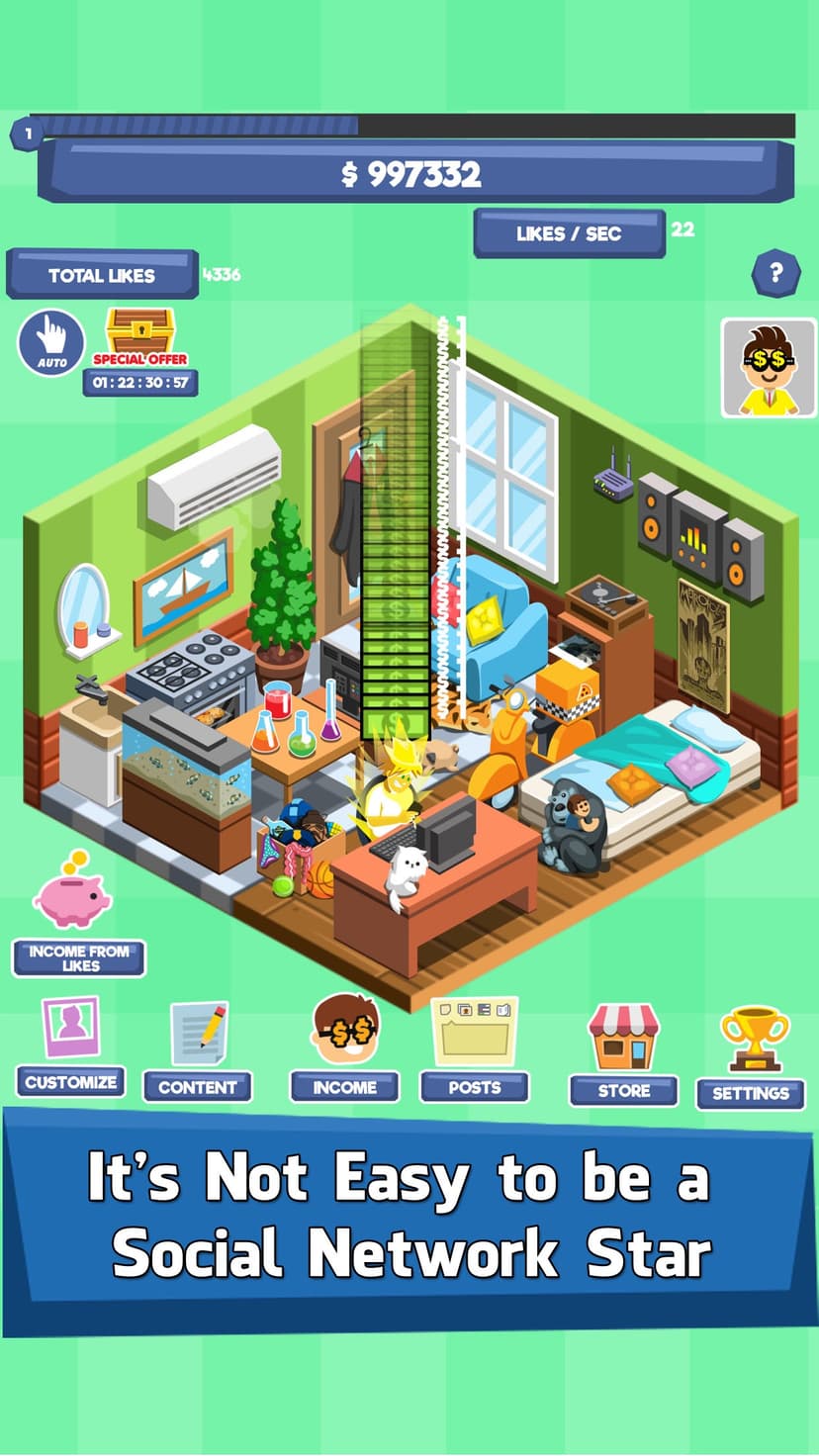 Social Tycoon - Idle Clicker screenshot 1 - screenshot