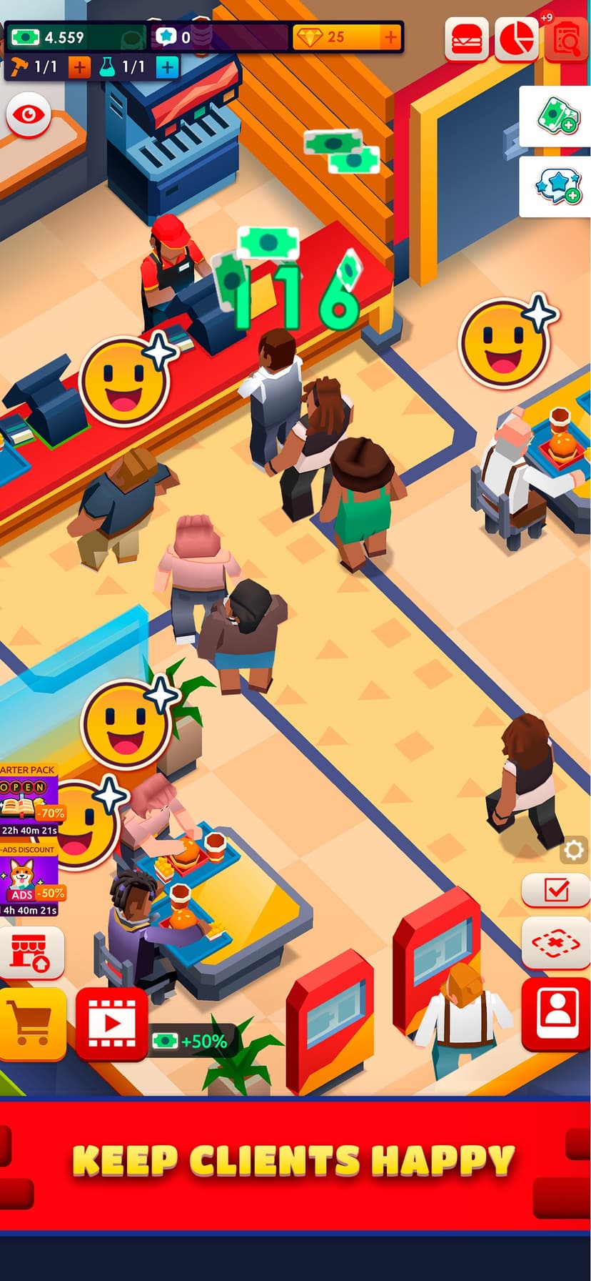 Idle Burger Empire Tycoon—Game screenshot 4 - screenshot