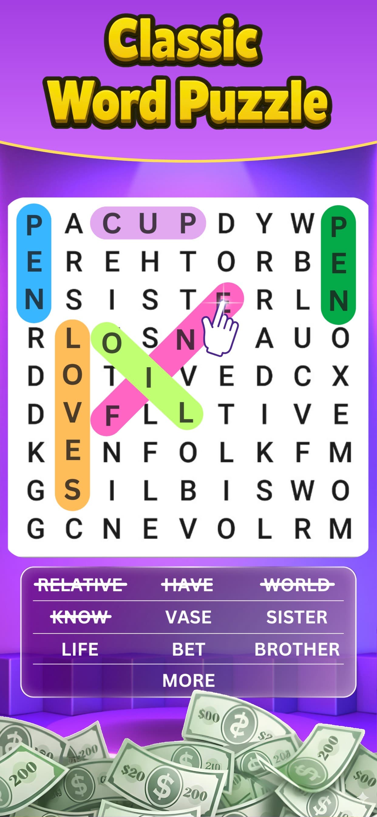 Word Search Real Cash Games screenshot 1 - screenshot