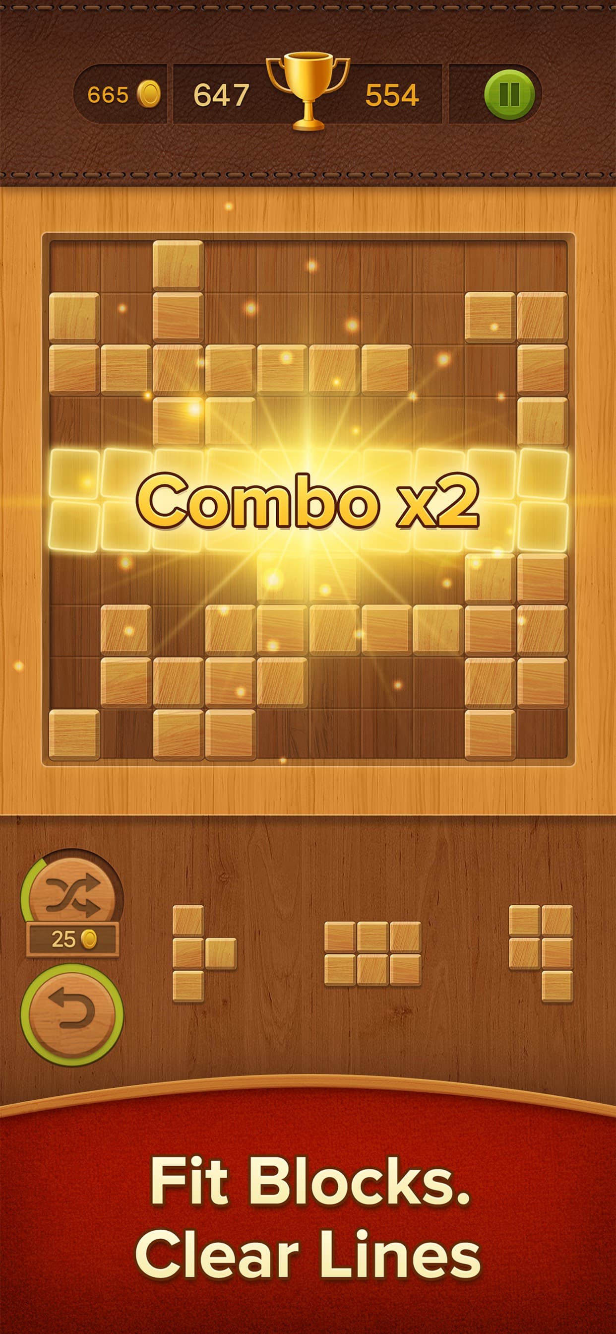 Classic Wood Blocks puzzle screenshot 1 - screenshot