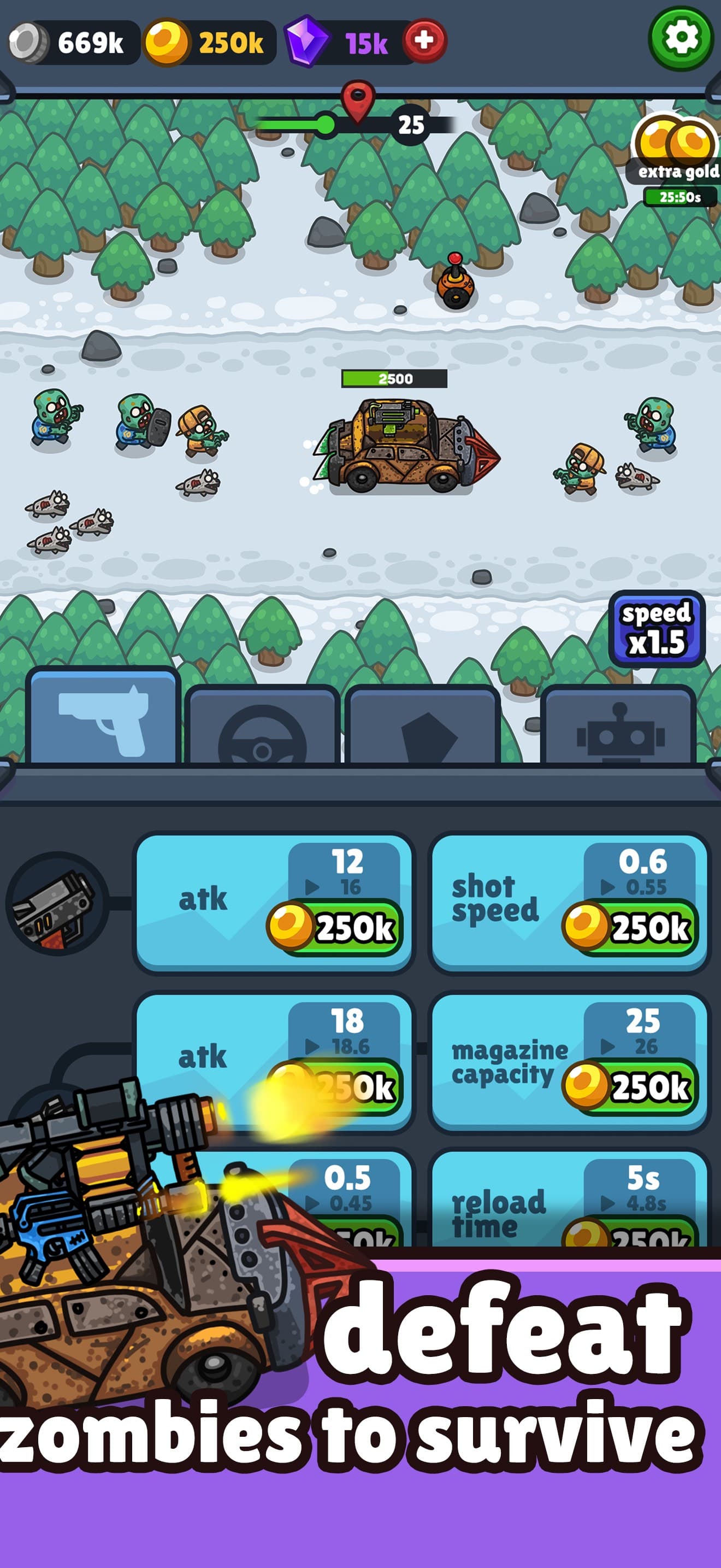 Undead Shooter: Idle Highway screenshot 2 - screenshot