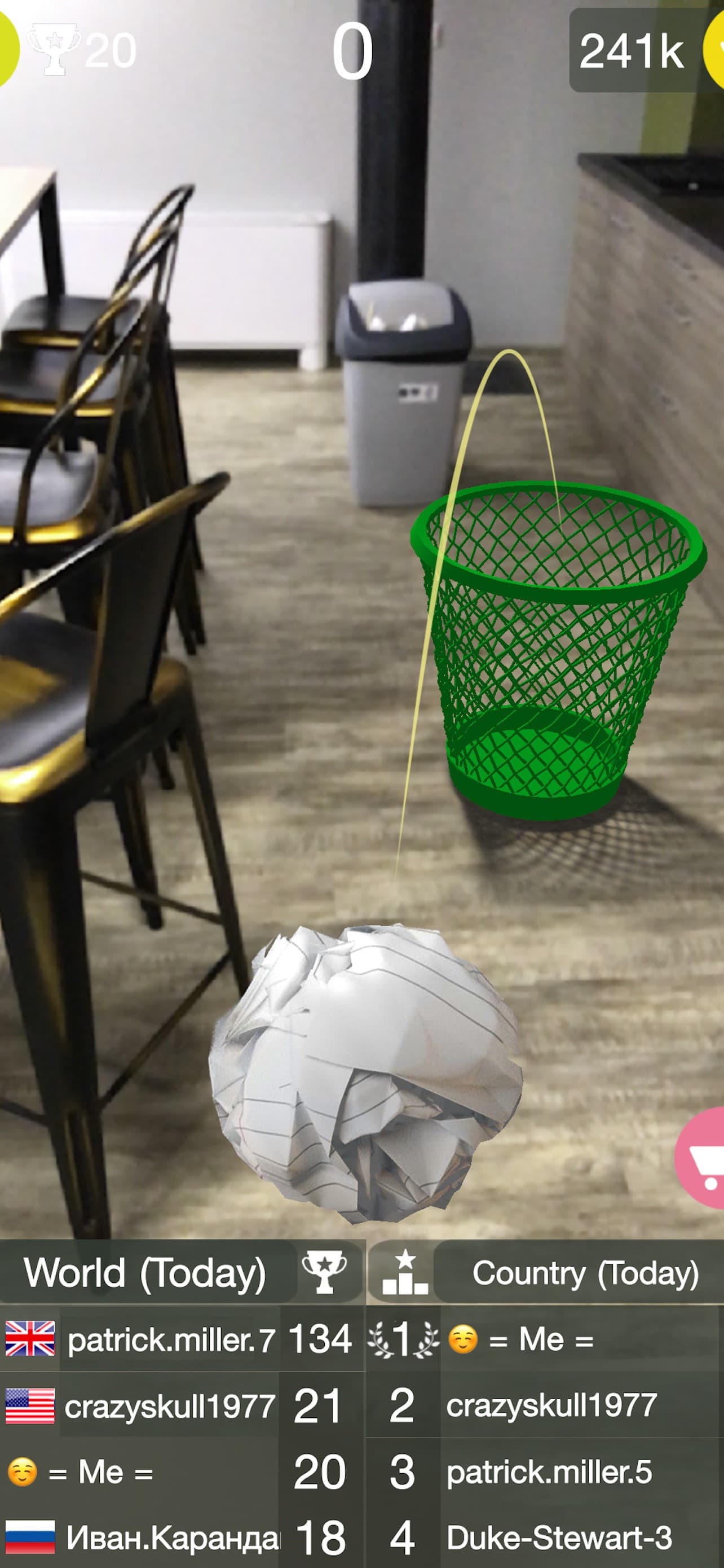 Paper Bin AR - paper throw screenshot 5 - screenshot