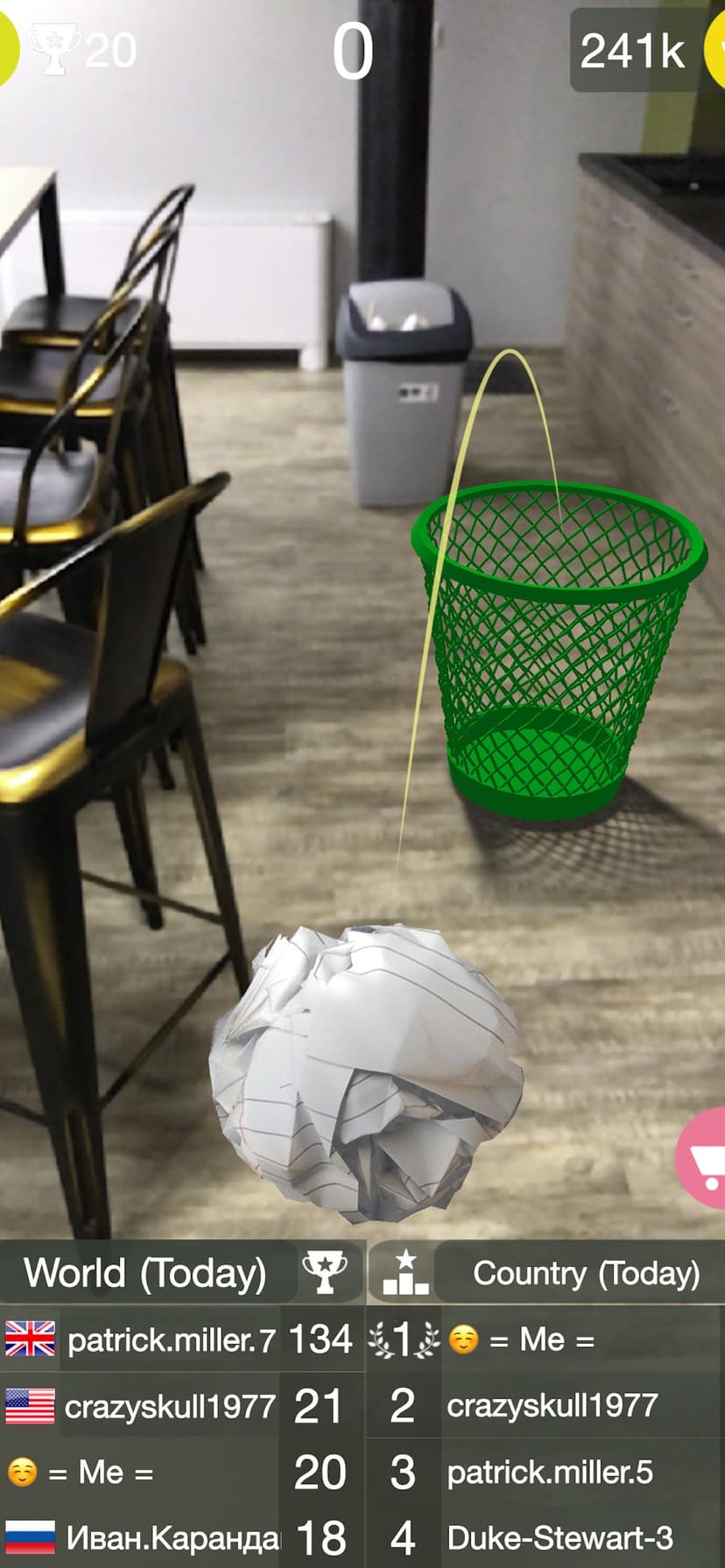 Paper Bin AR - paper throw screenshot 5 - screenshot