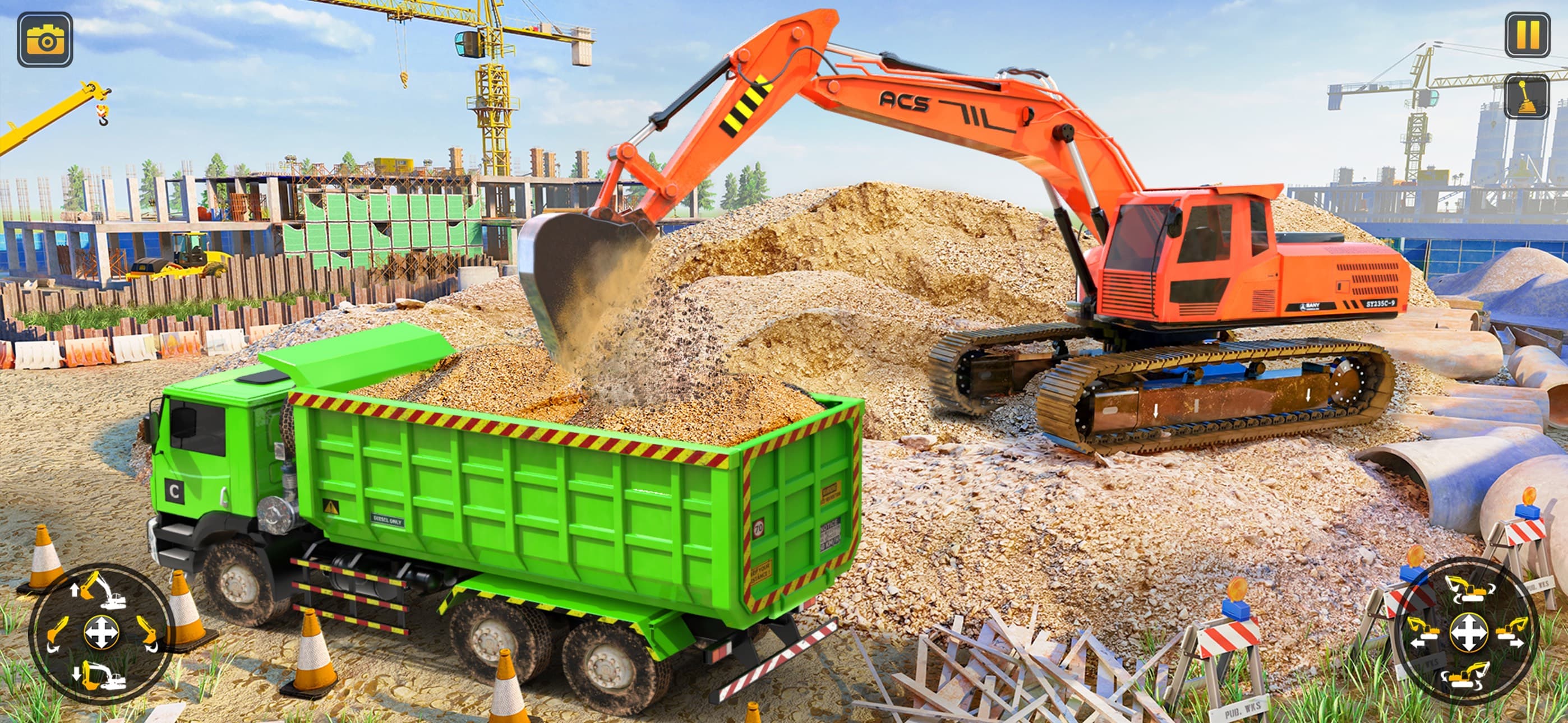 Construction Excavator Game 3d screenshot 1 - screenshot