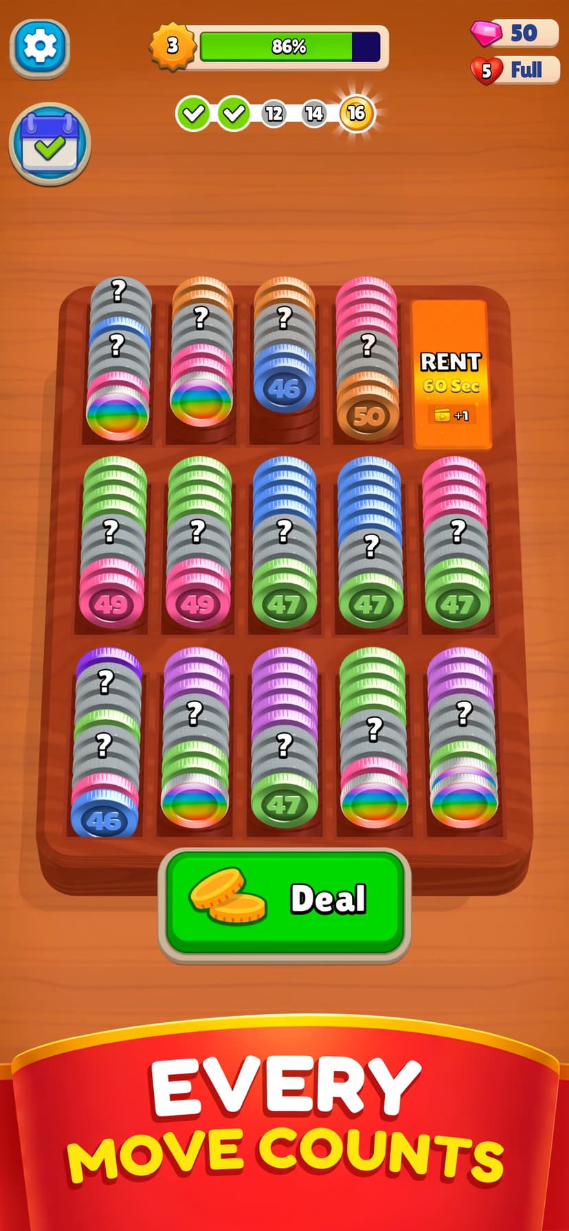 Pocket Sort: Coin Merge Puzzle screenshot 3 - screenshot