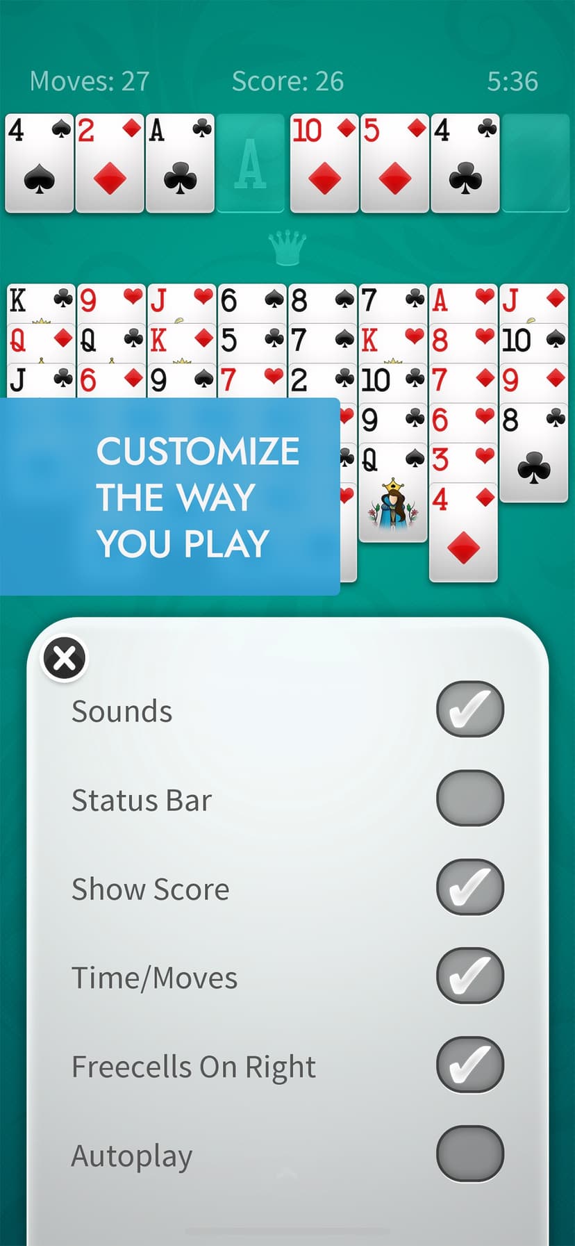 ⋆FreeCell screenshot 6 - screenshot