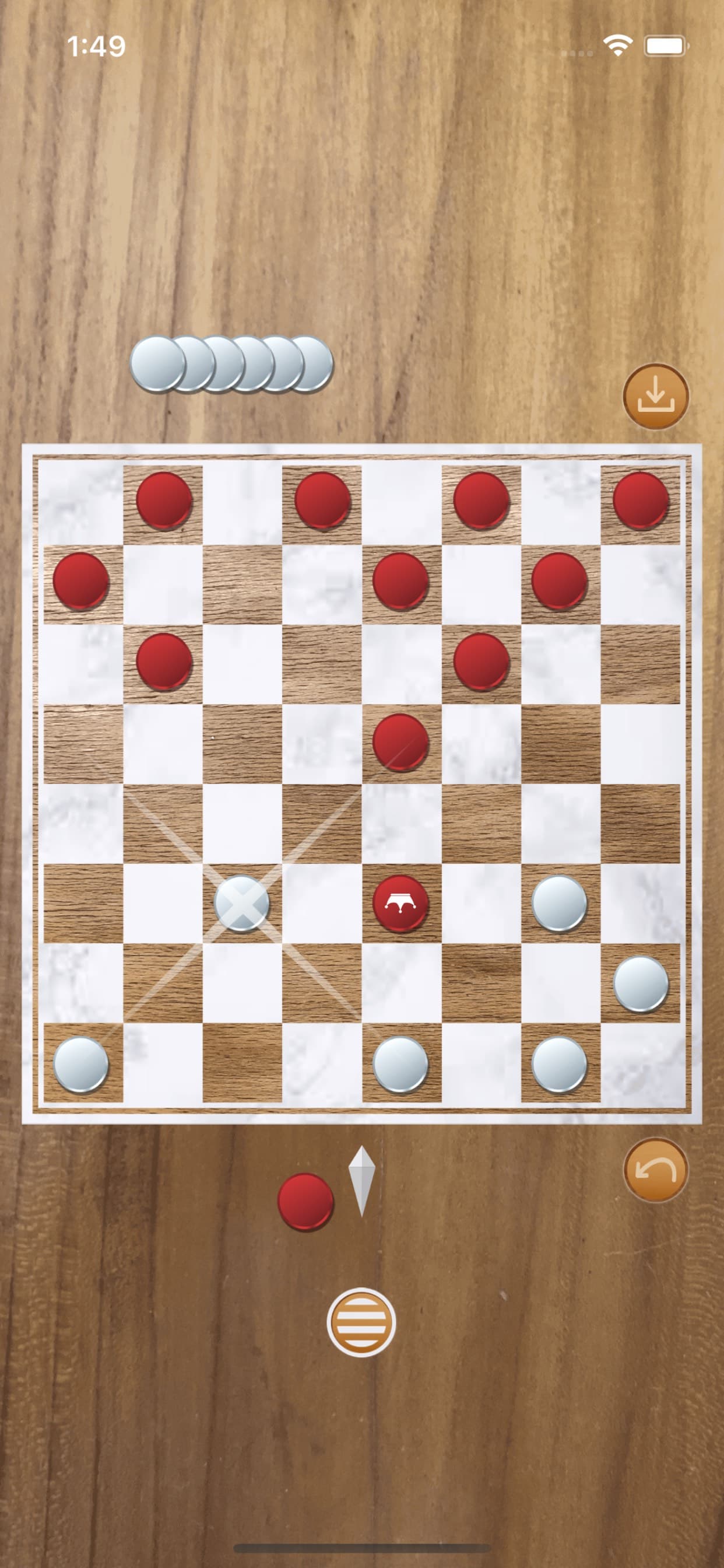 Checkers game screenshot 1 - screenshot