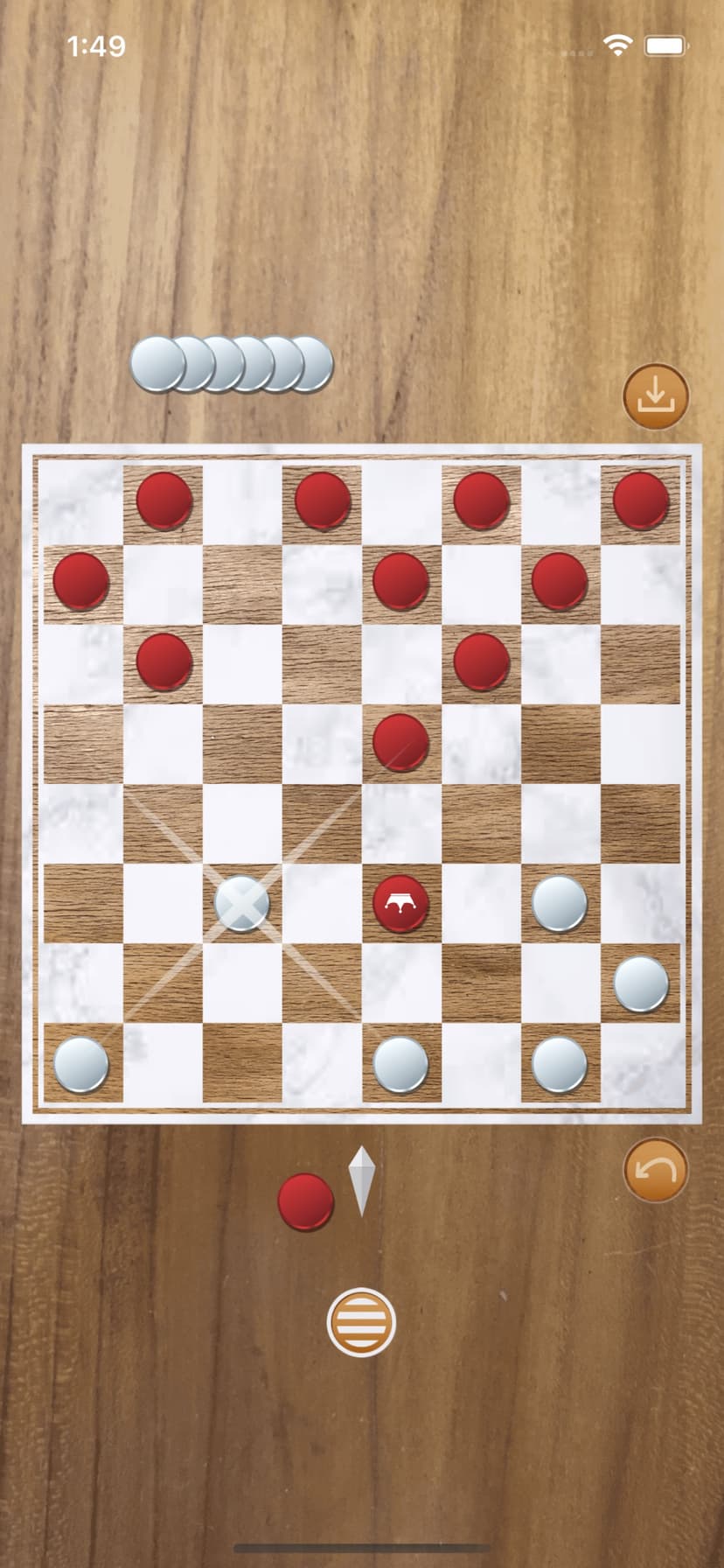 Checkers game screenshot 1 - screenshot