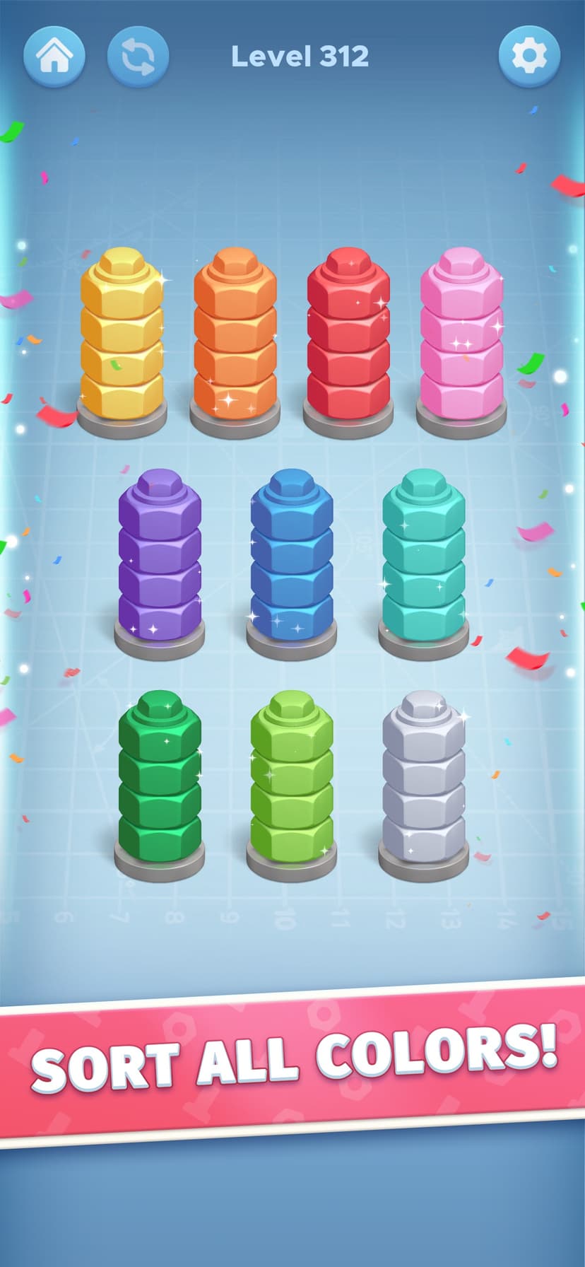 Nut Color Game - Sort Puz 3D screenshot 1 - screenshot
