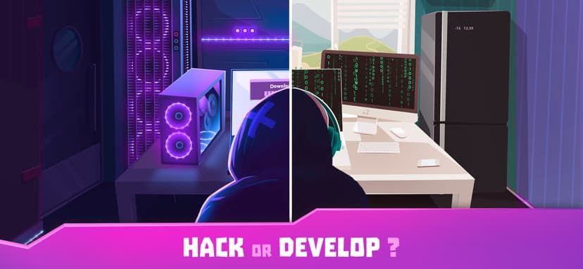 Hacker or Dev Tycoon? Clicker screenshot 1 - screenshot