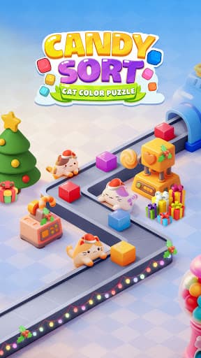 Candy Sort: Cat Color Puzzle screenshot 1 - screenshot