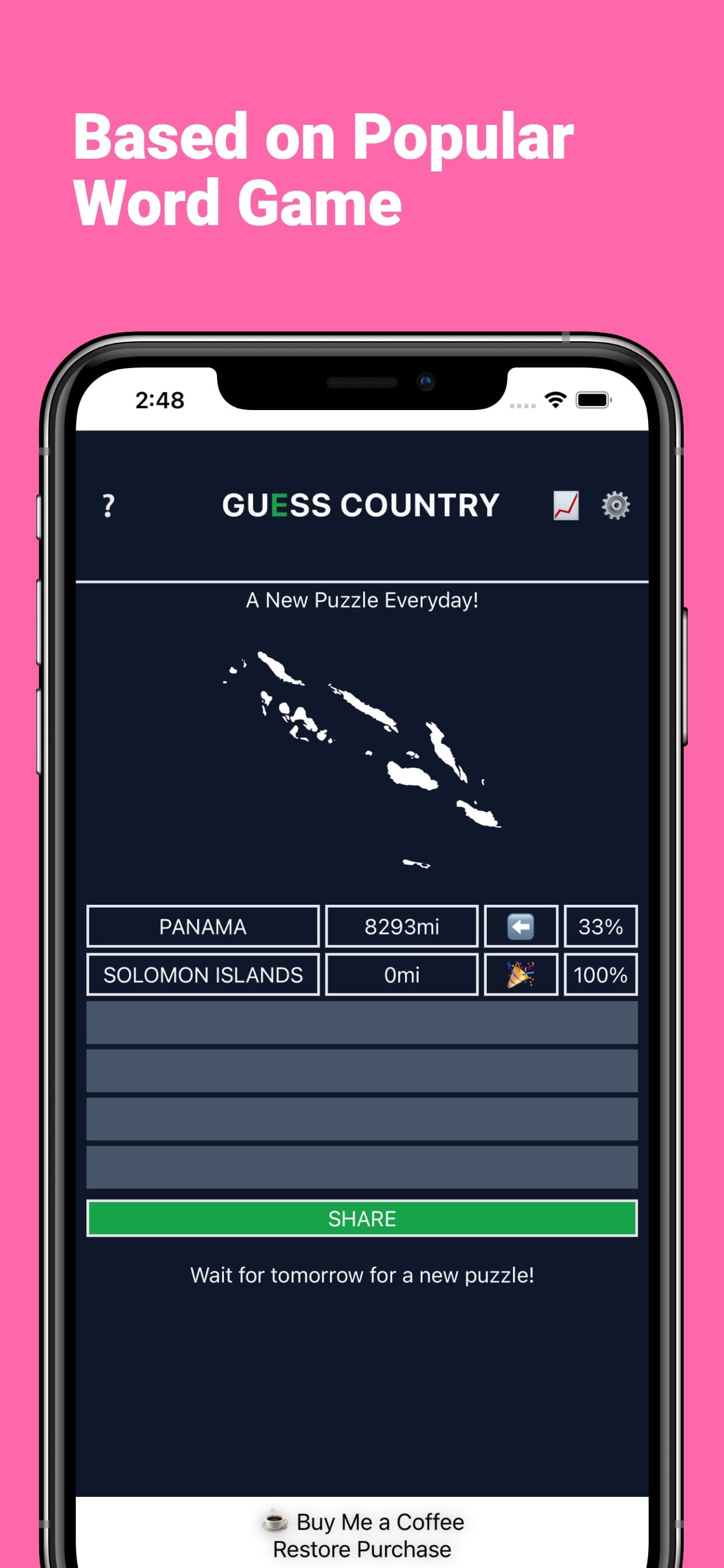 Worldle:Geography Daily Puzzle screenshot 2 - screenshot