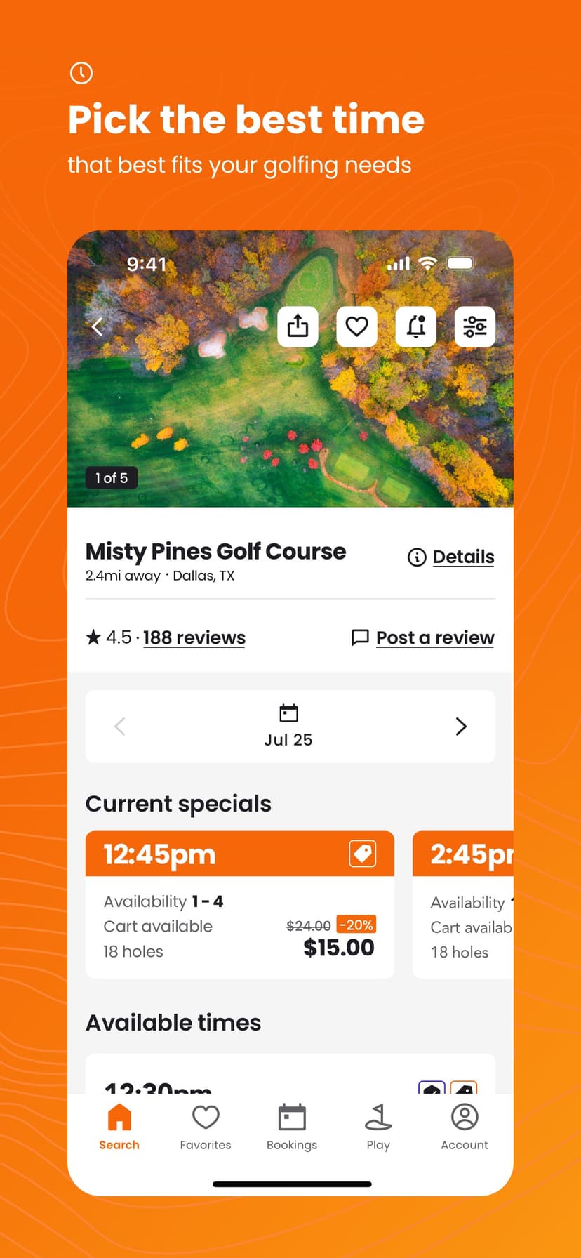 Supreme Golf: Book Tee Times screenshot 3 - screenshot