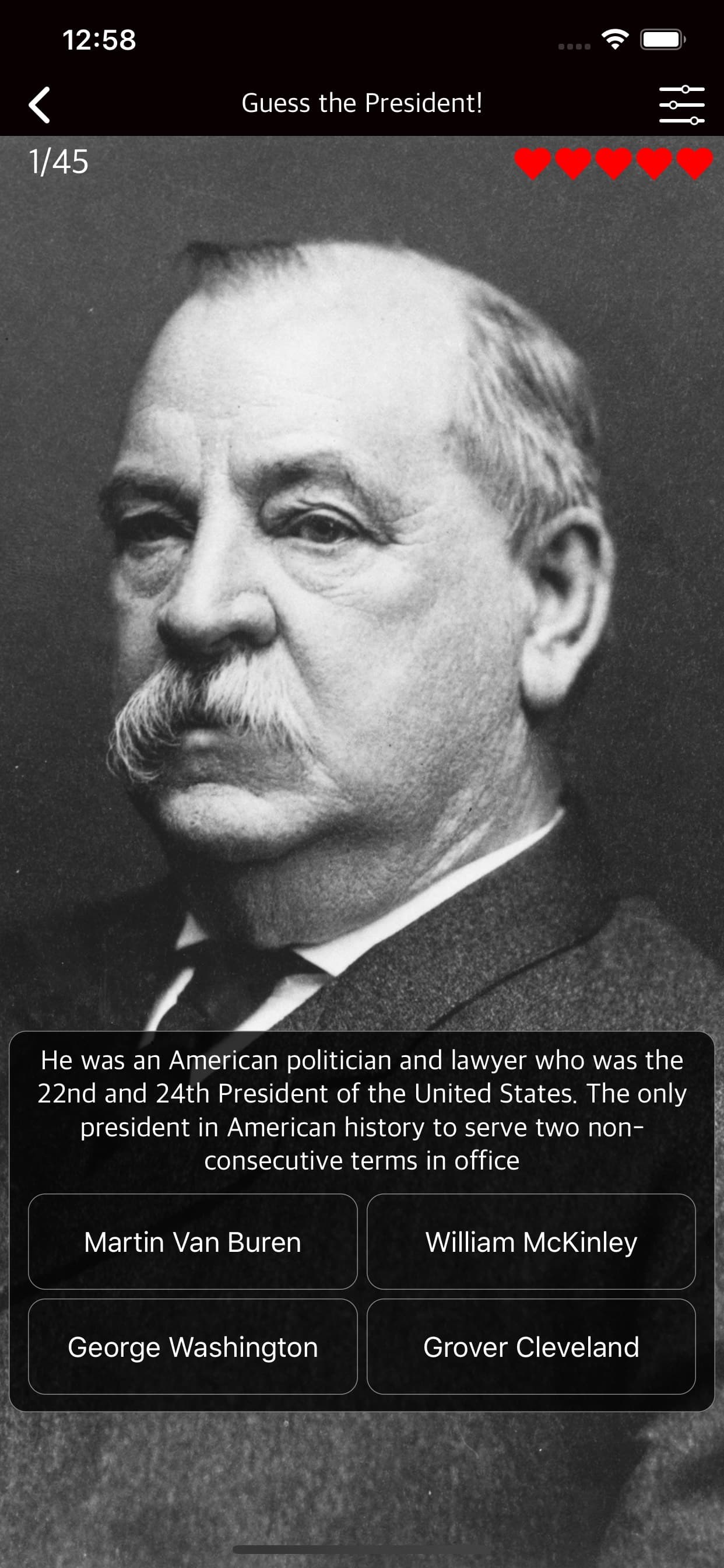 US President Political History screenshot 5 - screenshot