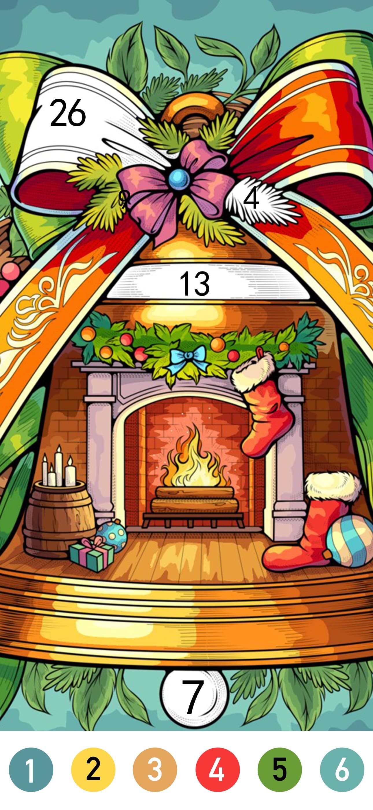 Christmas Color by Number Game screenshot 2 - screenshot