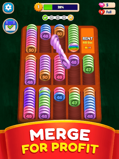 Pocket Sort: Coin Merge Puzzle screenshot 7 - screenshot