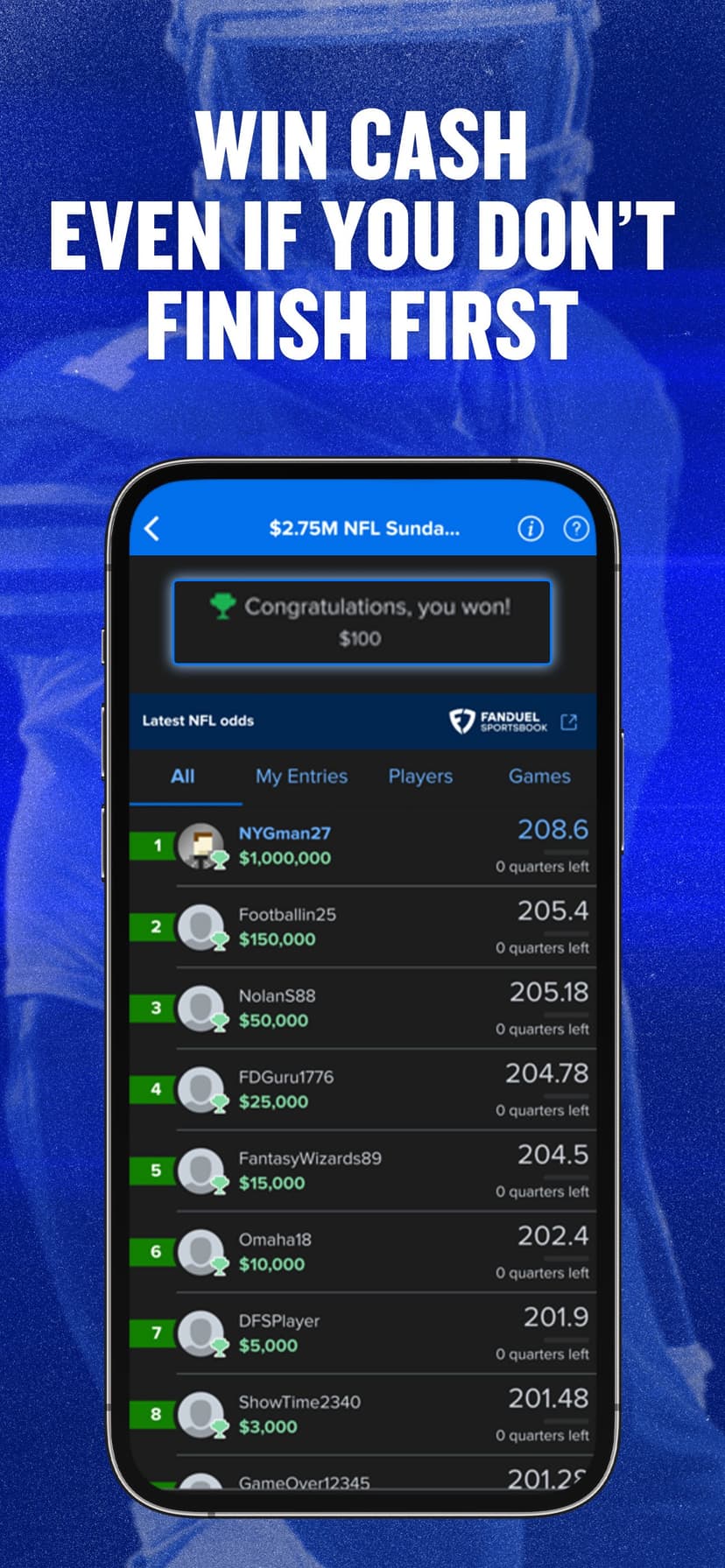 FanDuel Fantasy Sports screenshot 3 - screenshot