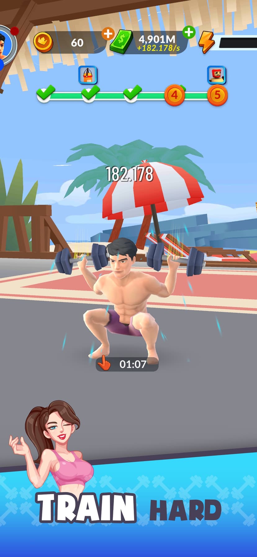 Idle Gym Life: Muscle Clicker screenshot 1 - screenshot