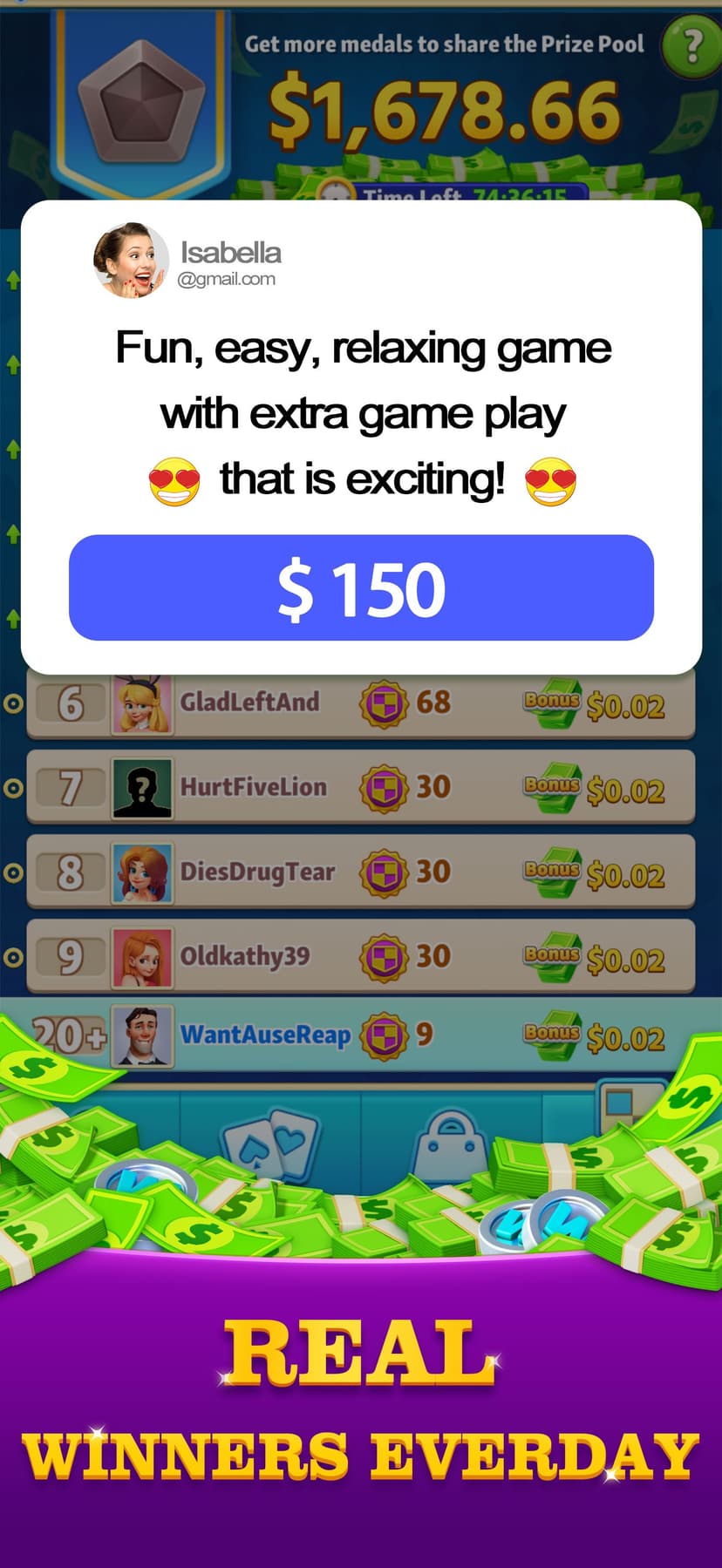 Solitaire Arena - Win Cash screenshot 1 - screenshot