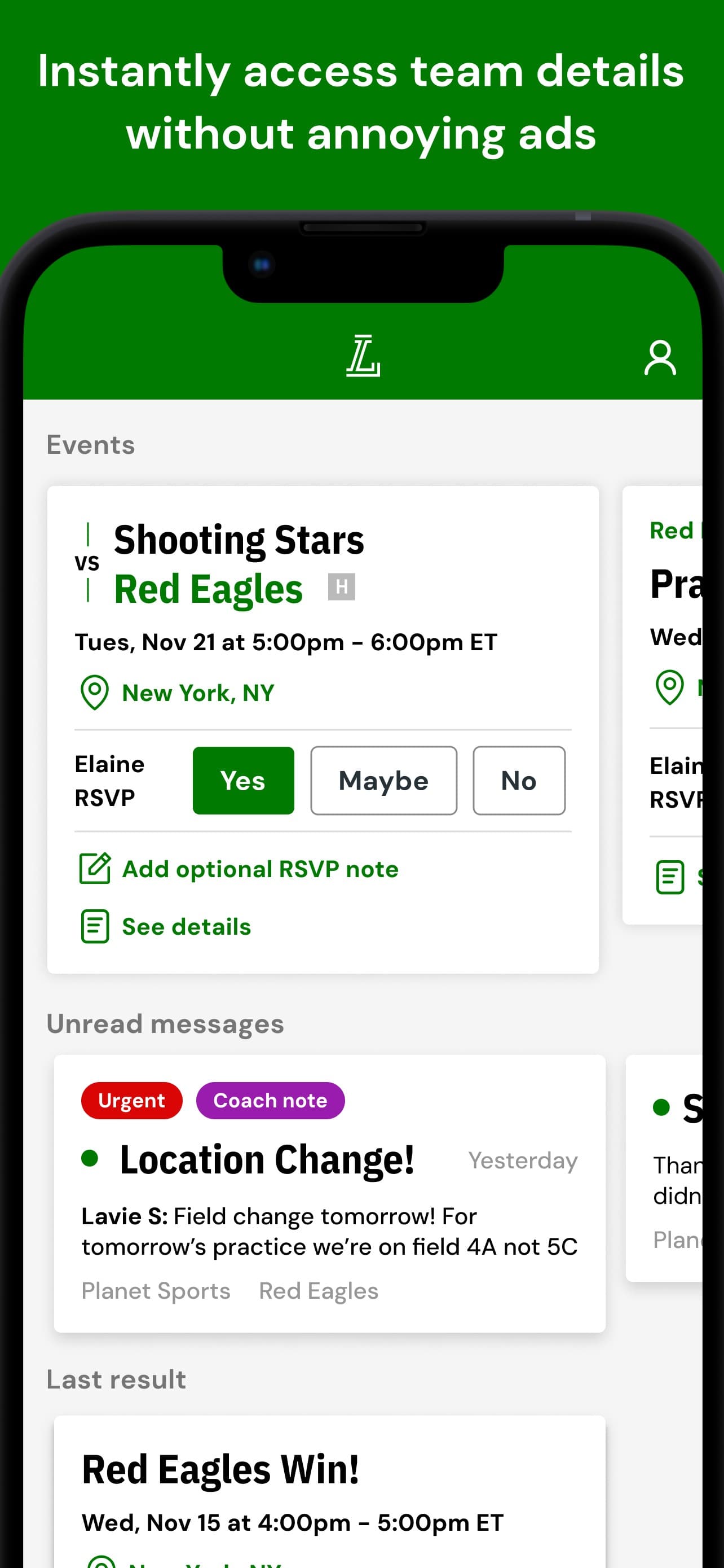 LeagueApps Play screenshot 1 - screenshot