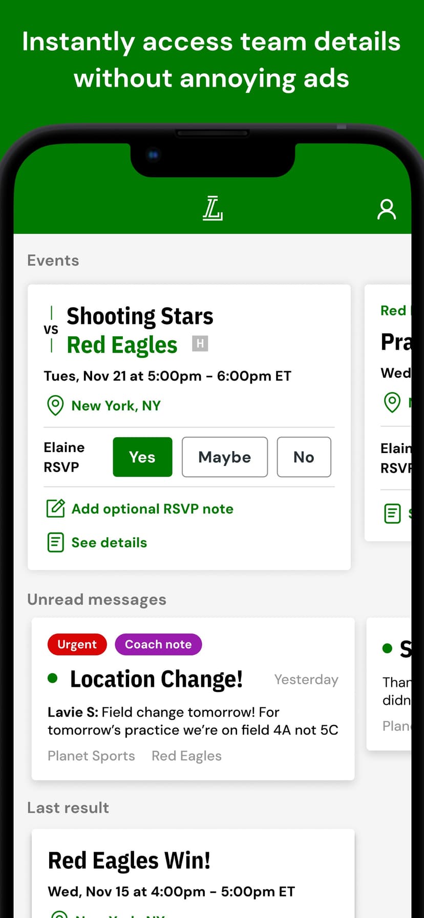 LeagueApps Play screenshot 1 - screenshot