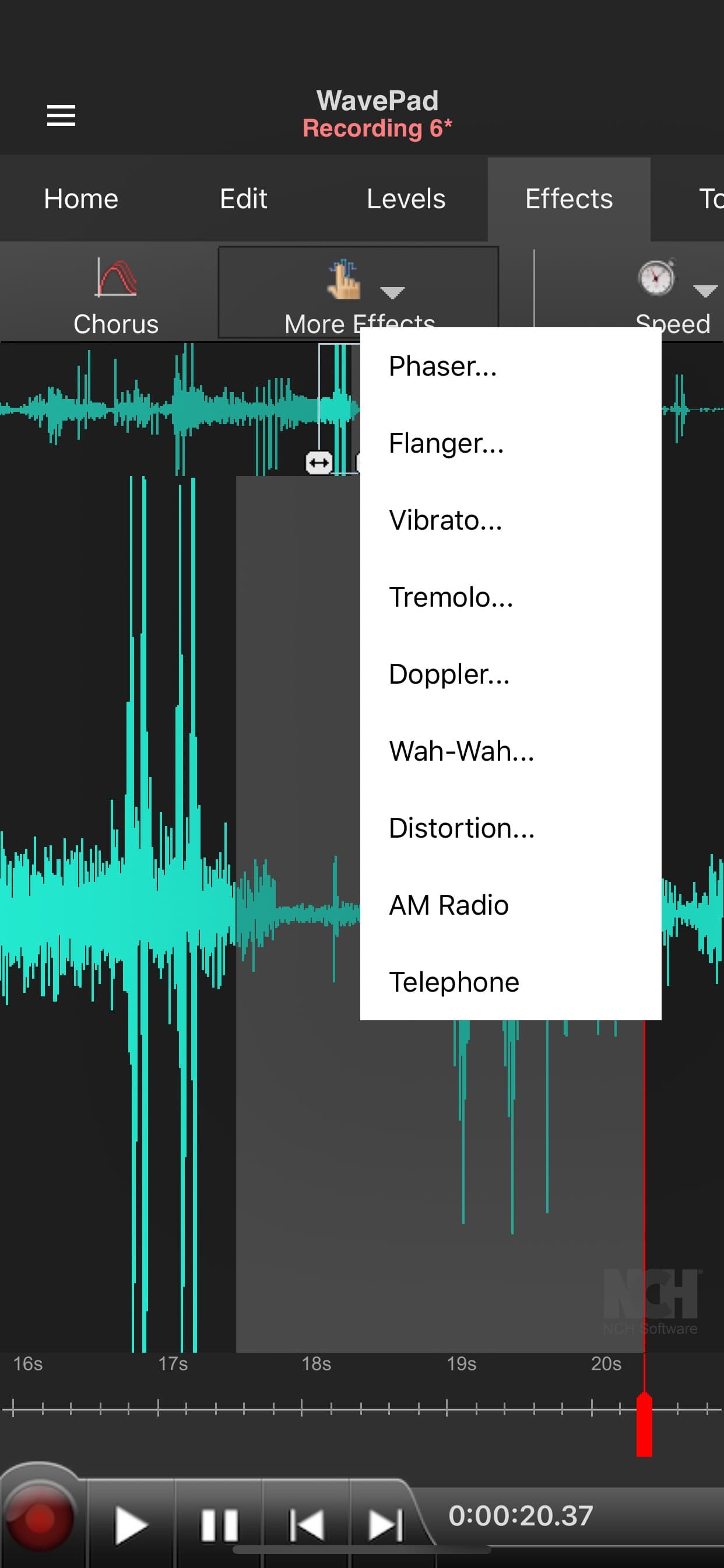 WavePad Music and Audio Editor screenshot 5 - screenshot