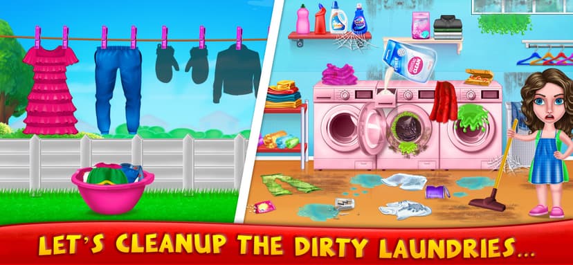 Messy House Cleaning Games screenshot 3 - screenshot