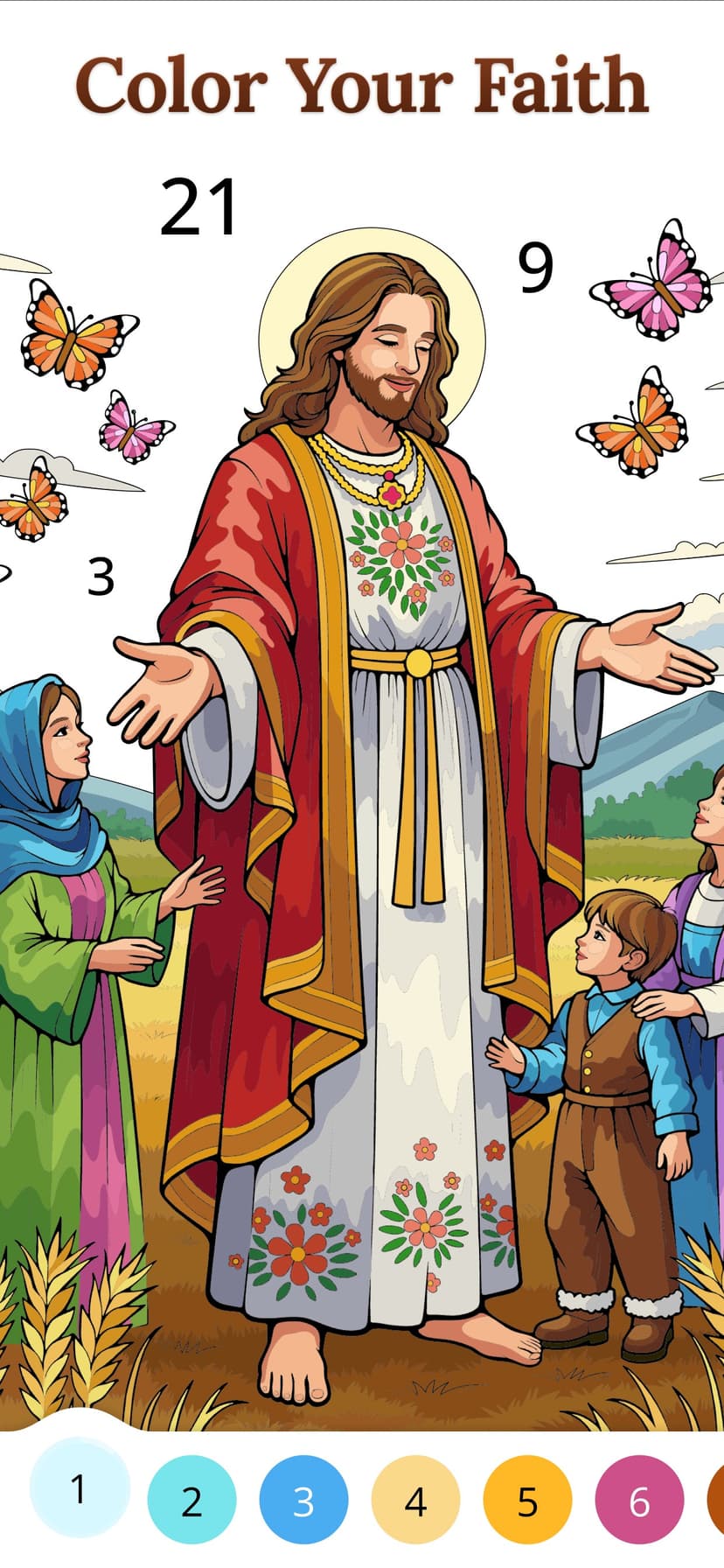 Bible Coloring Paint by Number screenshot 3 - screenshot