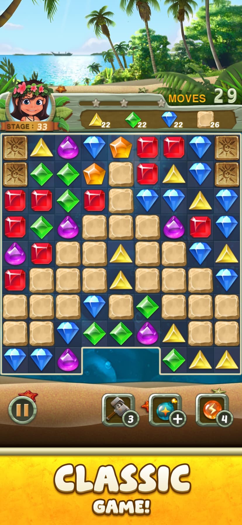 Paradise Jewel: Match-3 Puzzle screenshot 1 - screenshot