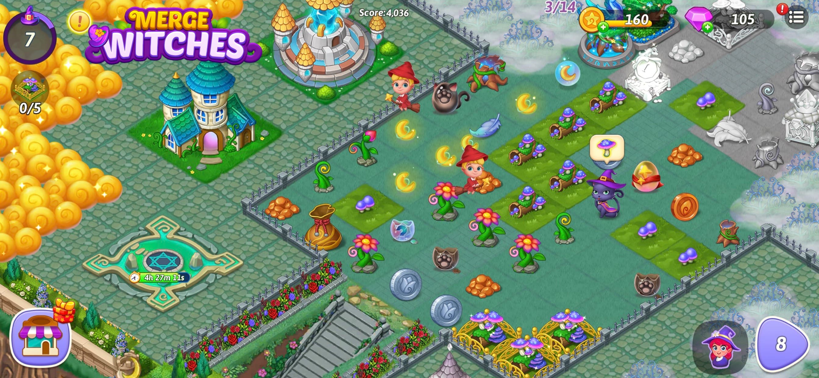 Merge Witches-Fun Puzzle Game screenshot 1 - screenshot