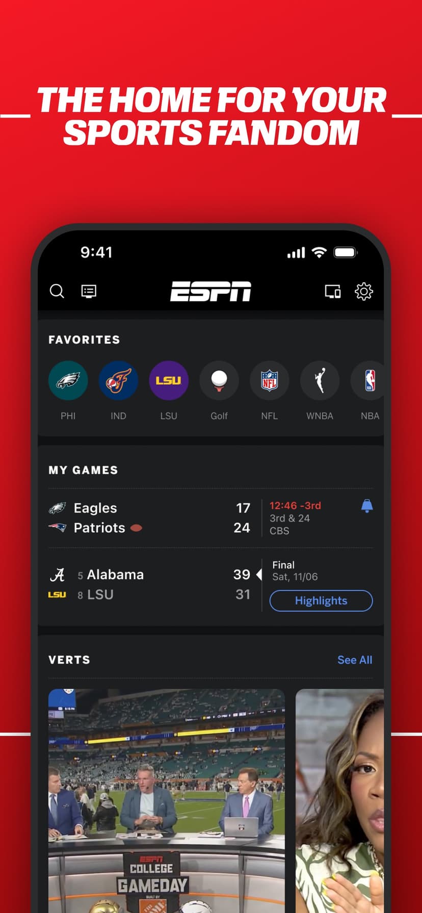 ESPN: Live Sports & Scores screenshot 2 - screenshot