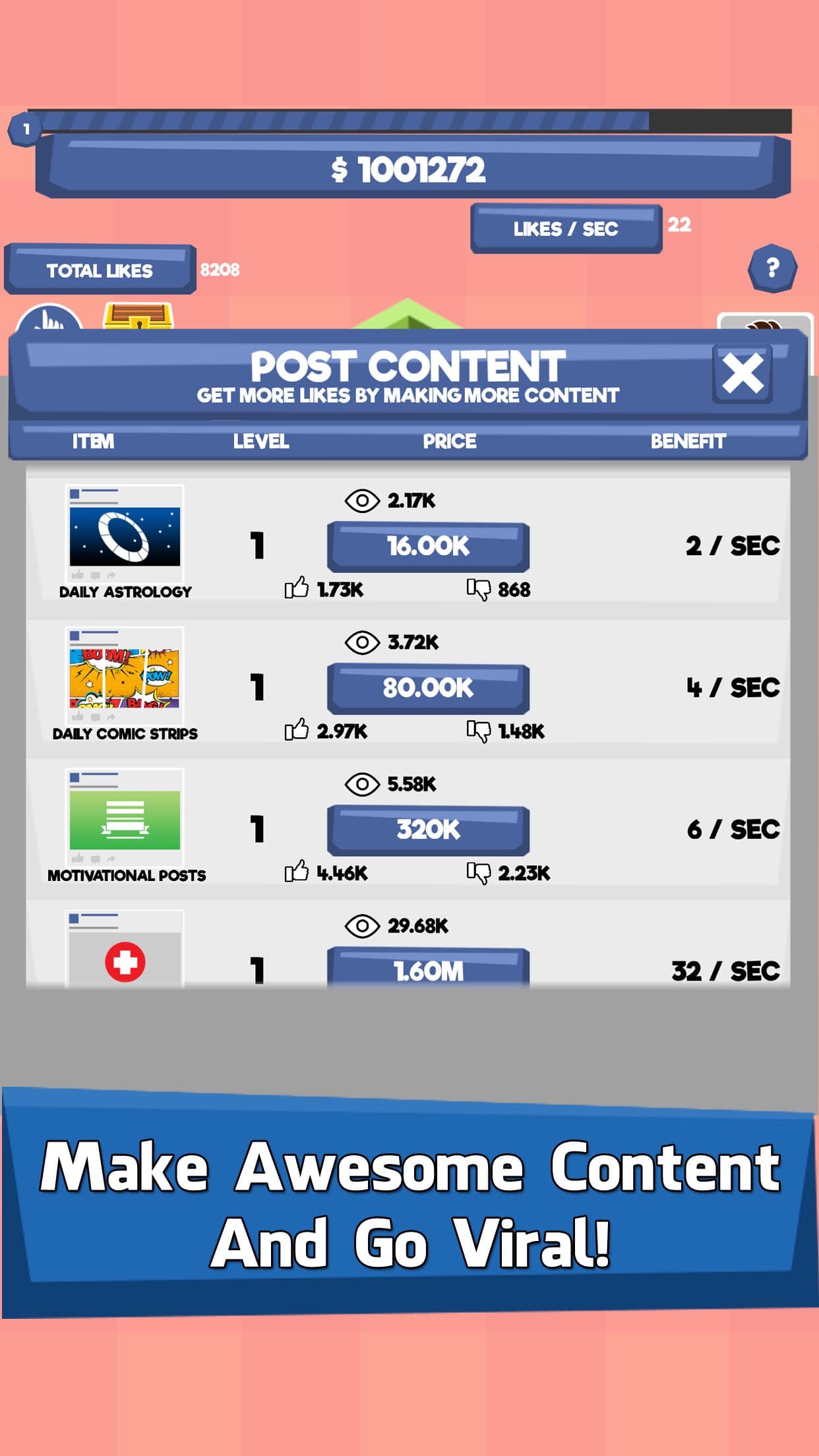Social Tycoon - Idle Clicker screenshot 2 - screenshot