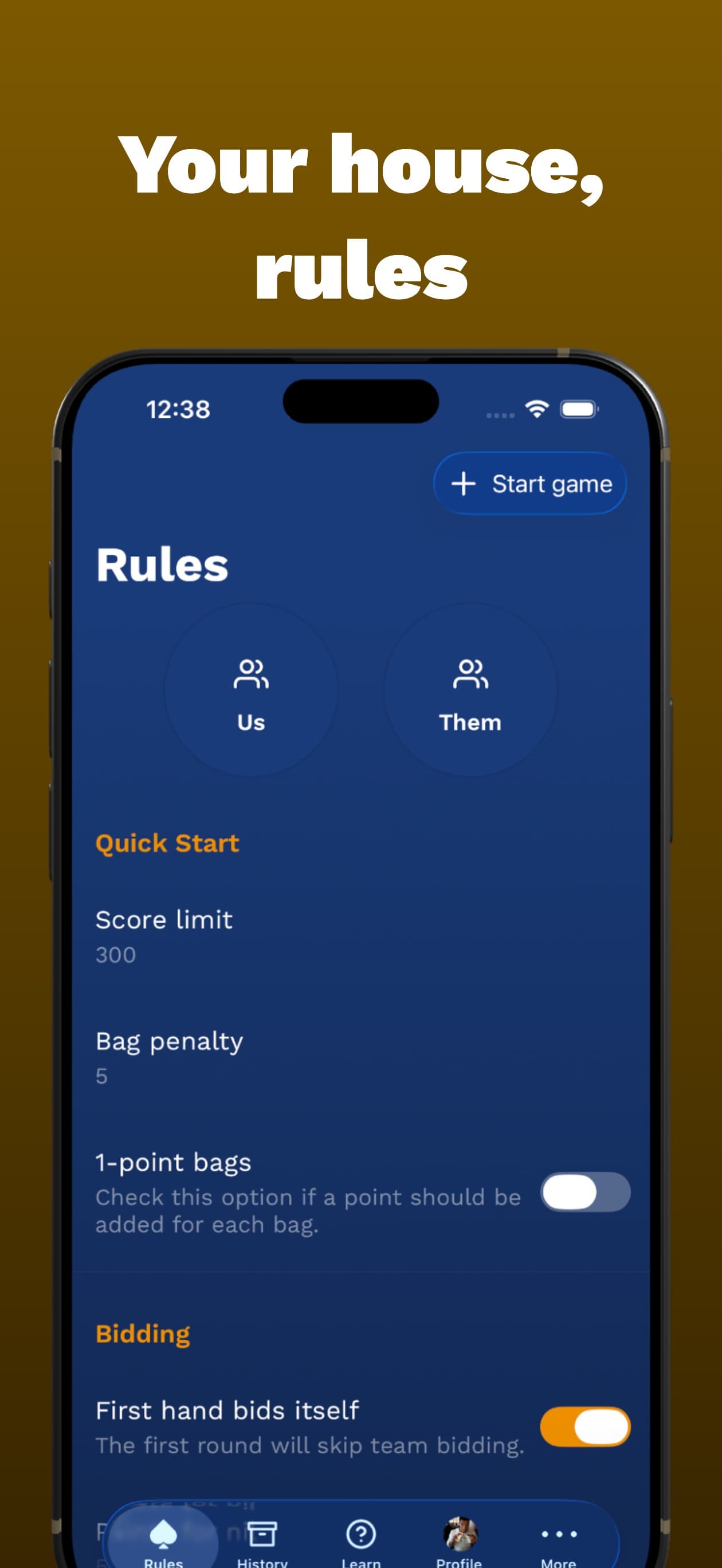 Bookbag: Spades Scorekeeper screenshot 1 - screenshot