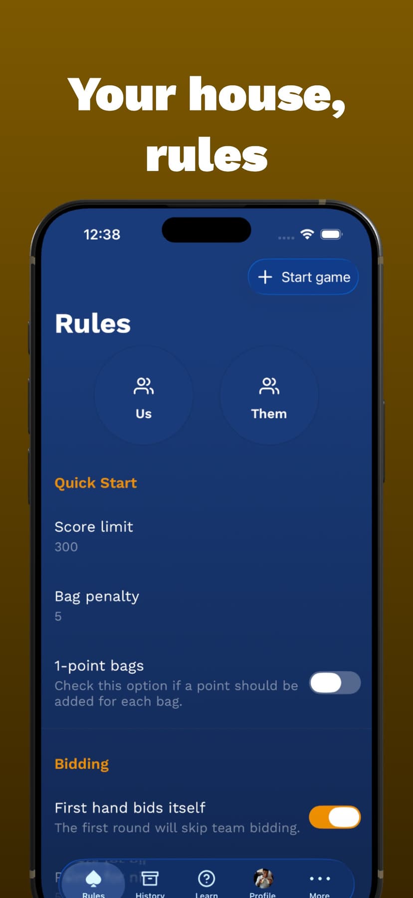 Bookbag: Spades Scorekeeper screenshot 1 - screenshot