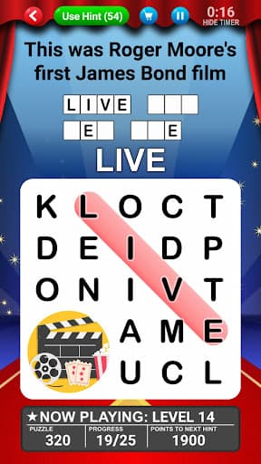 Word Search World Hollywood screenshot 1 - screenshot